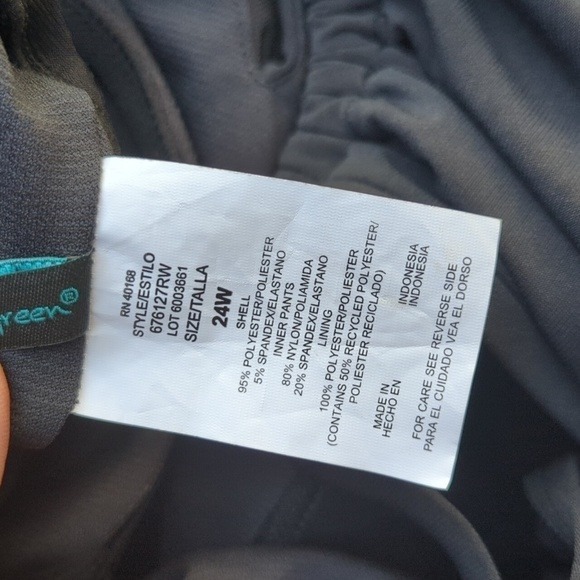 Aqua Green Target Romper Swimsuit One Piece Black Women's Size 24W NWOT - Picture 12 of 16